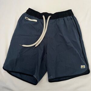 Vuori Banks Shorts Men’s S Blue Drawstring Pockets Stretch Outdoor V330
